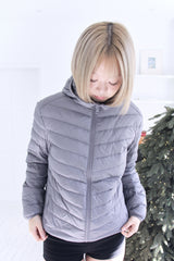 Duck-Down Light Hooded Slim Lightweight Padded (2colors)