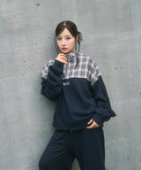 UNISEX チェックドッキングスウェット