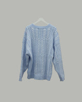 Ber Two-tone knit (Blue)