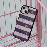 [MADE] ストライプロゴグラスバンパー(pinkgrey)