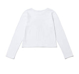 コサージュポイントスリム長袖Tシャツ