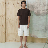 Weaving stem T-shirts / Brown