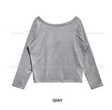 Rabbit Basic Cotton Off Shoulder Long Sleeve