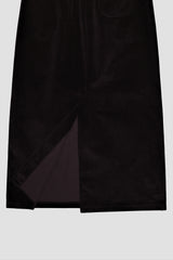 Corduroy maxi skirt, Dark brown