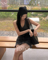 [MADE] Kin halter‑neck button sleeveless
