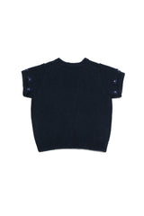 ミニフラワーショートニット [Navy]