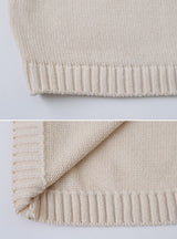 Again Basic Cotton Loose Fit V-neck Knit (5color)