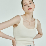 Silky sleeveless - Ivory - TKS001