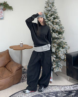 Allen two-pocket brushed banding pants