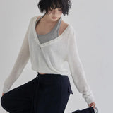 [Hentian] Button V-Neck Raglan Knit - 4 Colors
