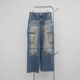 (Unisex) Bison Cargo Wide Denim