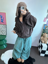 パラシュートバルーンピグメントコーデュロイパンツ🤎🩶💚🩵5カラー