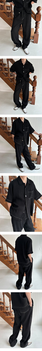 [S/S] Denim pleats banding pants (2color)