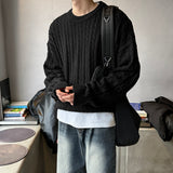 LMN Life Semi Oversized Fit Twisted Round Knitwear (5 colors)