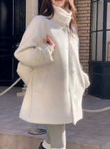 [SHOPPERMADE] レイナハイネックキルティングハーフコート