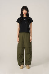 Supima Logo Point Short Sleeve T-shirt  - Black