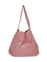 Reverse Logo Check Bag / Red