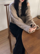 Boat Neck Knitwear (4 colors)
