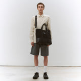 Dual Top Canvas Tote Bag_Black