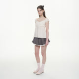 Angel Wrap Blouse - CREAM ROSE