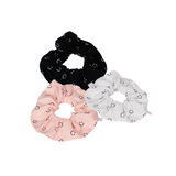 smile scrunchie (black,pink,ivory)