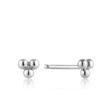 Modern Triple Ball Stud 925 Silver Earring E002-01H