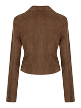 Suede Set-Up Jacket In Camel