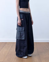 26SS★ Patch Nylon Curved Pants