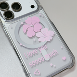 ily soooo much マグセーフジェルハードケース (ピンク)