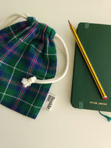 Check string pouch - navy M