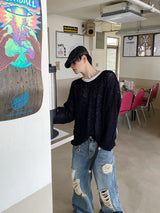 No.0699 C ボートネックルーズニット (4color)