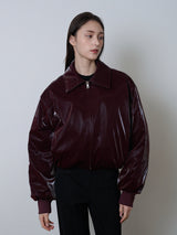 Salina leather bomber (burgundy)