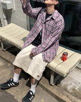 No.0830 B thin check SHIRT (3color)