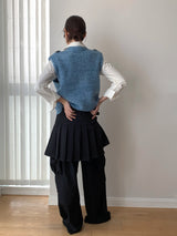 Detail V-neck Knit Vest Vest