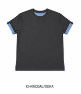 ロベン カラーマッチング ロールアップ ショートスリーブ Tシャツ