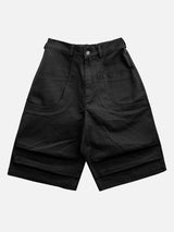 Maze Pintuck Bermuda Pants 3C