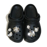 【MADE】dewy flower shoe charm (silver, 3pcs)