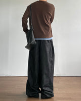 Rib Layered Henley Long Sleeve