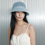 バンドペーパーニット ボンネットハット (Sky Blue)