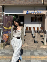 ローリンリネンラウンドカーディガン