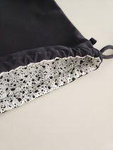 terazzo string pouch bag - black