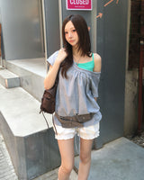 Button pumkin shorts