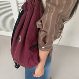 Swag-on nylon Bokjori string backpack suitcase luggage color prosthetic bag 3 colors [mandarinetree only]