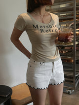 シュークリームUネックTシャツ