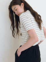Minimal Strip Cardigan - Black