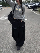I Love ストライプフードジップアップ