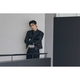 エッセンシャルクラックレザーバイカージャケット(Black)