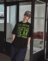 フィルムレタリングオーバーサイズショートスリーブTシャツ