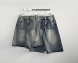 Kneb   Washing denim Bermuda shorts [Basic & Long]