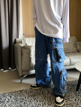 No.8978 ユーティリティディテールワイドカーゴパンツ